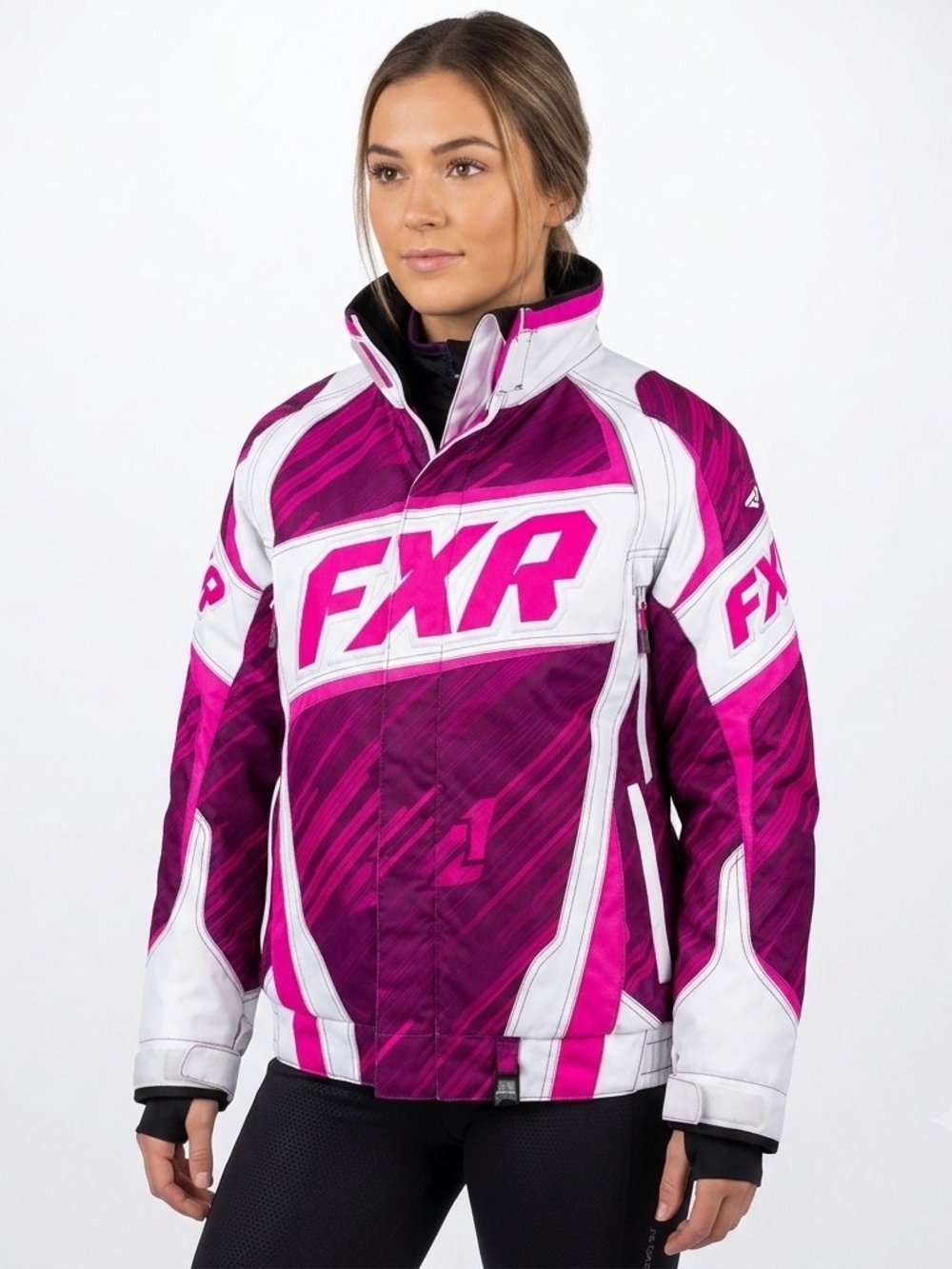 FXR Women's Pink and White Utility Snow Jacket Size 10
